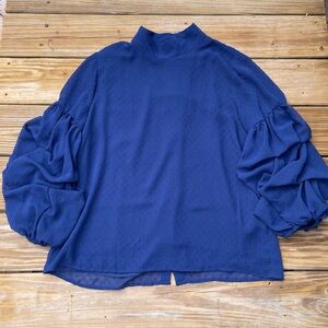 H&M Royal Blue Flowy Blouse